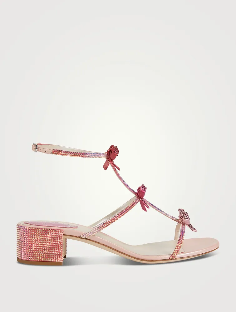 Caterina Crystal Satin Sandals