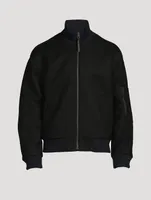 Wool Zip Bomber Jacket