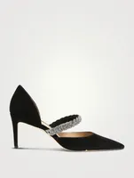 Addison Embellished Suede d'Orsay Pumps