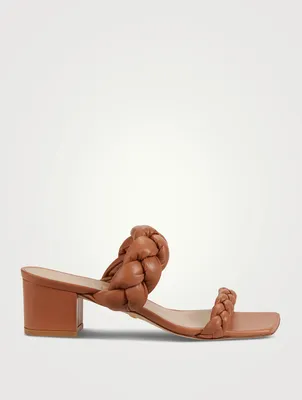 Playa Braided Leather Heeled Mules