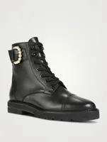 Piper Leather Combat Boots