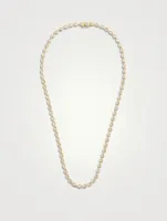 18K Gold Pear Diamond Bezel Choker Necklace