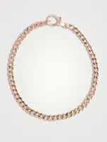 Baby Link 18K Rose Gold DIY Solid Bracelet With Diamonds