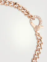 Baby Link 18K Rose Gold DIY Solid Bracelet With Diamonds