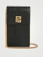 Debossed Leather Crossbody Phone Case