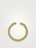 18K Gold Medium Pave Link Bracelet With Diamonds