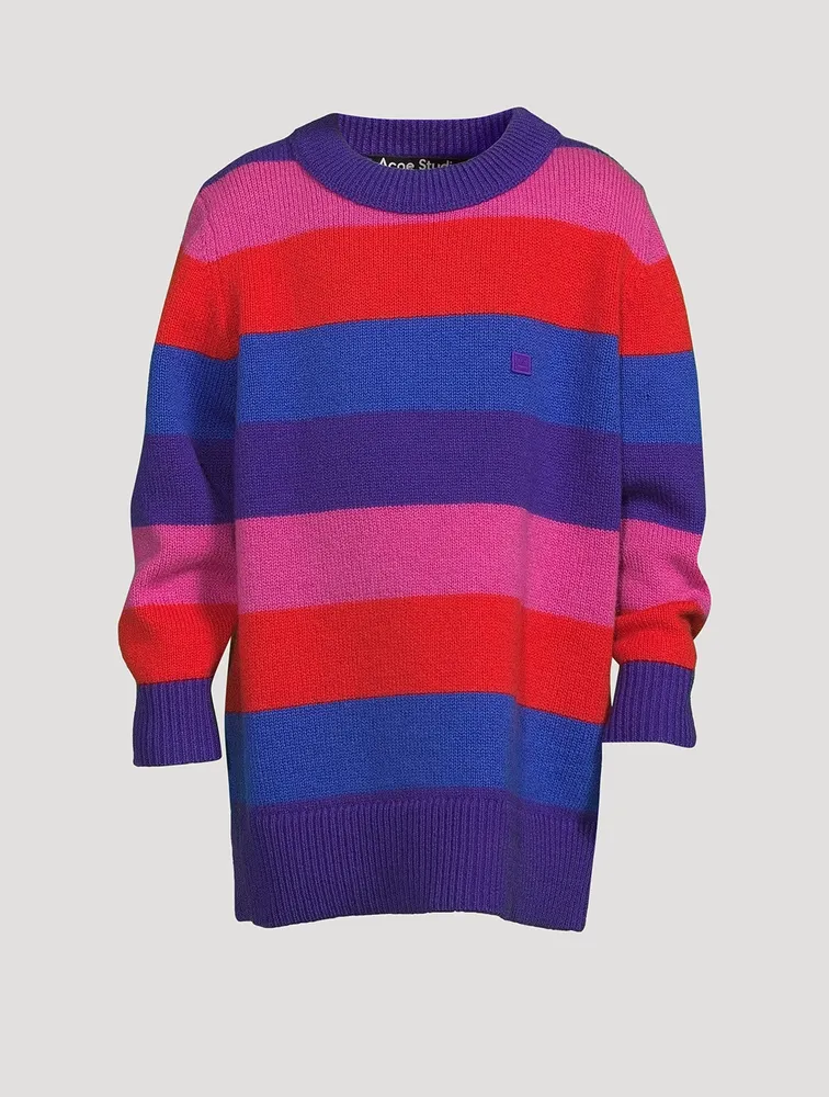 Wool Sweater Striped Print