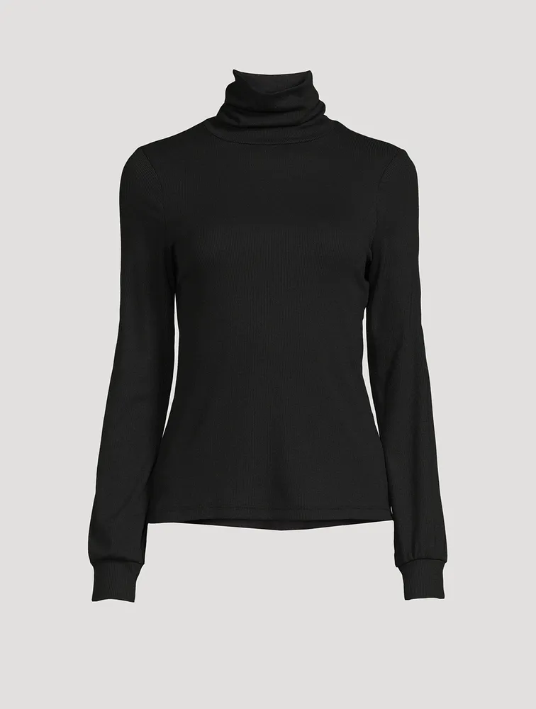 Essential Ribbed Turtleneck Top