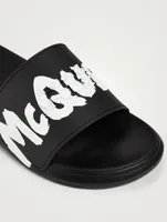 Graffiti Pool Slide Sandals