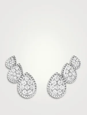 Serpent Bohème Three-Motif Stud Earrings With Diamonds