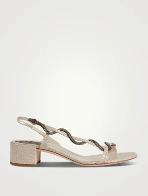 Margot Crystal Leather Sandals