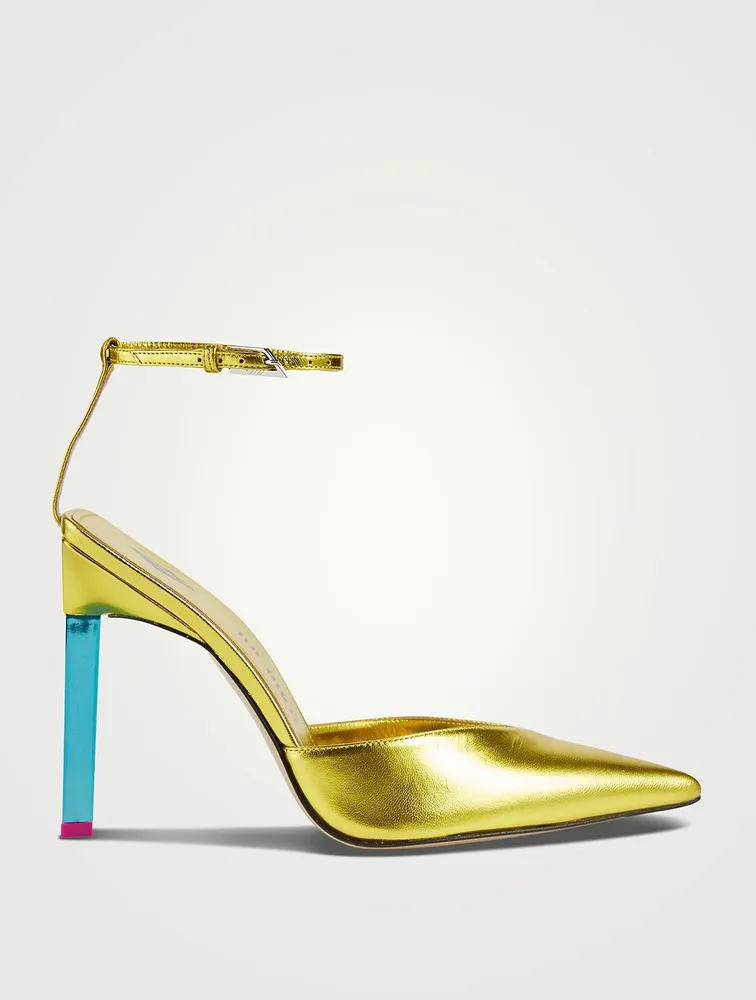 Perine Metallic Leather Pumps