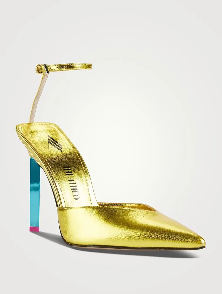 Perine Metallic Leather Pumps