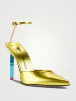 Perine Metallic Leather Pumps