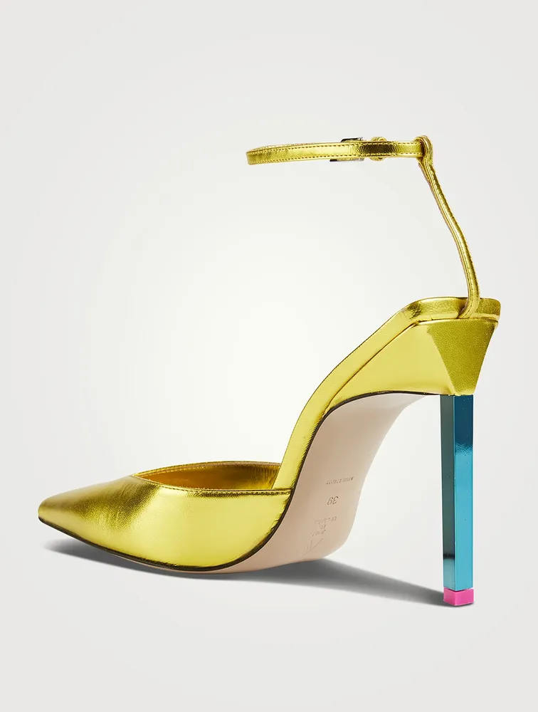 Perine Metallic Leather Pumps
