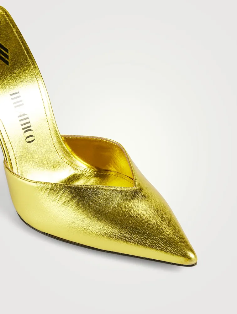 Perine Metallic Leather Pumps