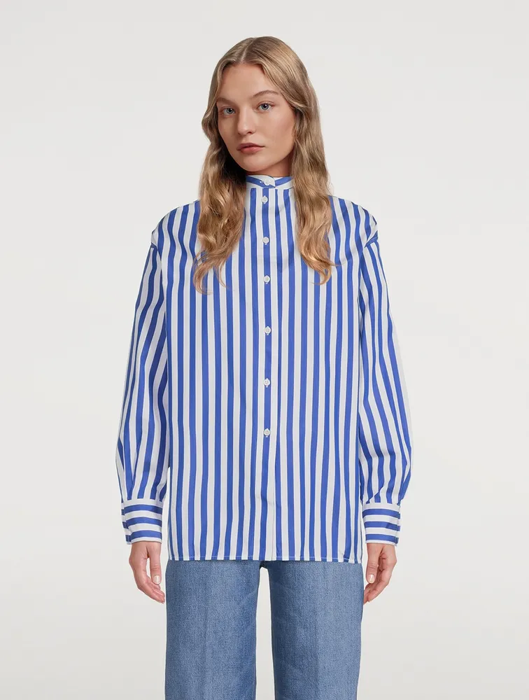 Cotton Shirt Striped Print