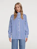 Cotton Shirt Striped Print