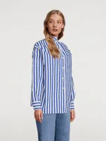 Cotton Shirt Striped Print