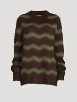 Alpaca And Wool Sweater Striped Print