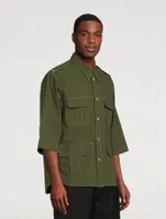 Cotton Three-Quarter Sleeve Shirt