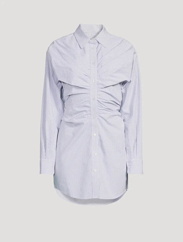 Ruched Shirt Dress