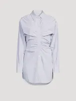 Ruched Shirt Dress