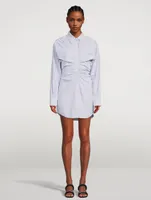 Ruched Shirt Dress