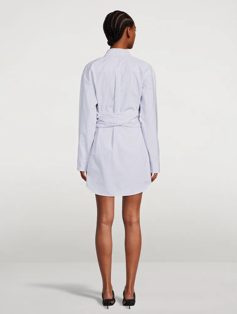 Ruched Shirt Dress