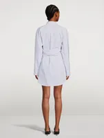 Ruched Shirt Dress