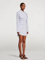 Ruched Shirt Dress