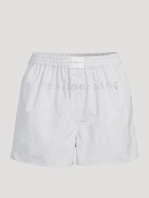 Cotton Boxers With Crystal Logo