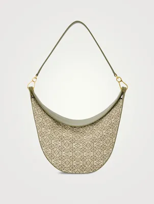 Luna Anagram Jacquard And Leather Shoulder Bag