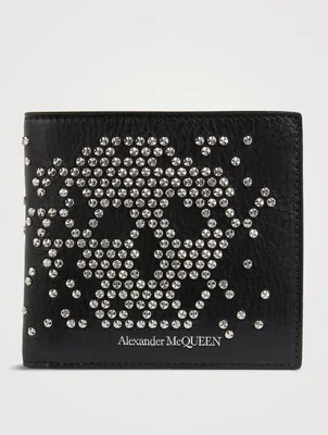 Studded Leather Billfold Wallet