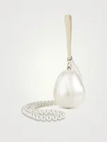 Micro Egg Bag With Pearl Crossbody Strap