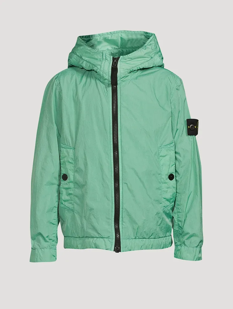 Nylon Zip Jacket With Hood