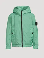 Nylon Zip Jacket With Hood