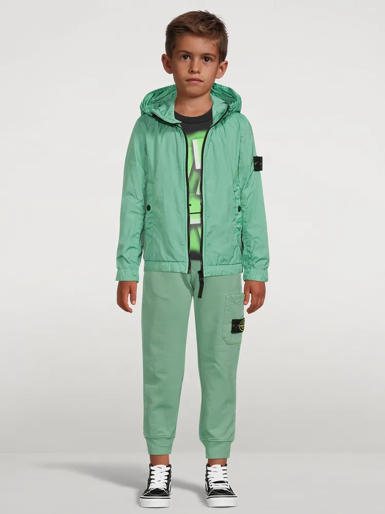 Nylon Zip Jacket With Hood