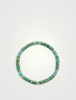 Turquoise Heishi Beaded Bracelet