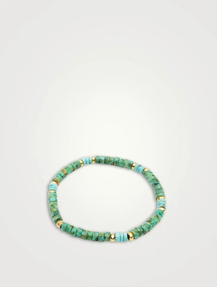 Turquoise Heishi Beaded Bracelet