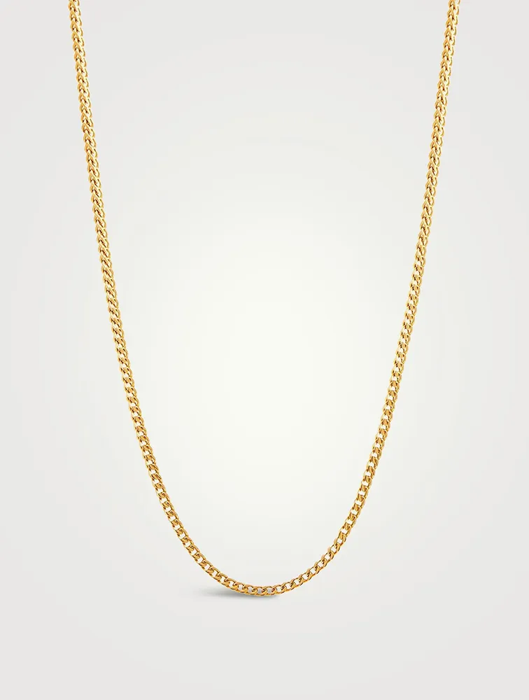 Squared 18K Gold Plated Chain Necklace