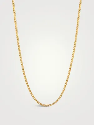 Squared 18K Gold Plated Chain Necklace
