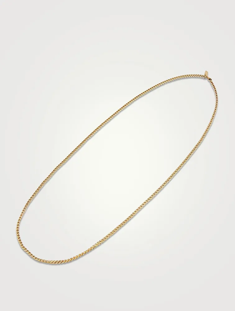 Squared 18K Gold Plated Chain Necklace