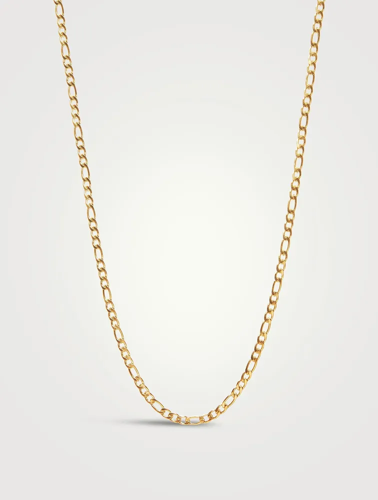 18K Gold Plated Figaro Chain Necklace