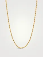 18K Gold Plated Rope Chain Necklace