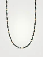 Jasper Beaded Necklace With 18K Goldplated Beads