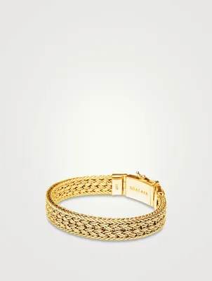 18K Gold Plated Braided Chain Bracelet