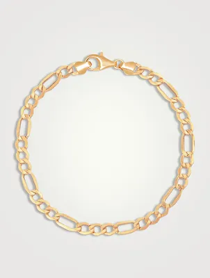 18K Gold Plated Figaro Bracelet