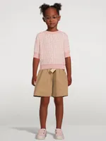 Kids Cotton Stretch High-Waisted Shorts