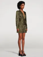 Dragonfly Metallic Mini Dress